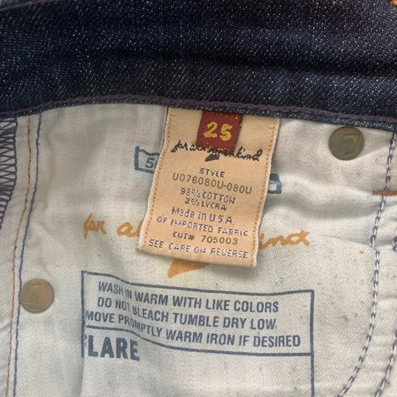 Vintage 7 For All Mankind Flare Dark Jean - Size 25 - Picture 2 of 4